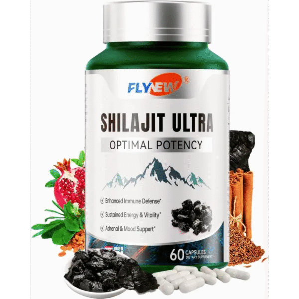 Ultra Potent Shilajit Extract - Boosts Natural Energy, Stamina & Immunity - Adaptogen for Stress & Antioxidant Defense - Made in USA - 60 Vegan Capsules